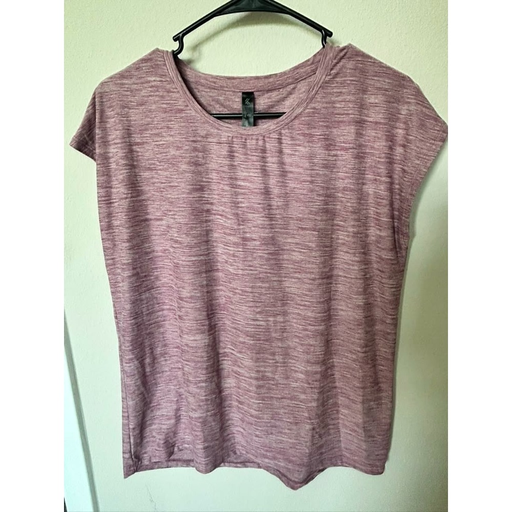 Kyodan Women's Size M Mauve Heathered Sleeveless Top Soft Athletic